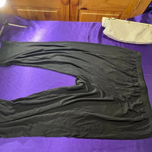 📌Zerdocean Lace Trim Capri Leggings Stretch Crop Leggings Summer Tights Pants - Picture 6 of 14